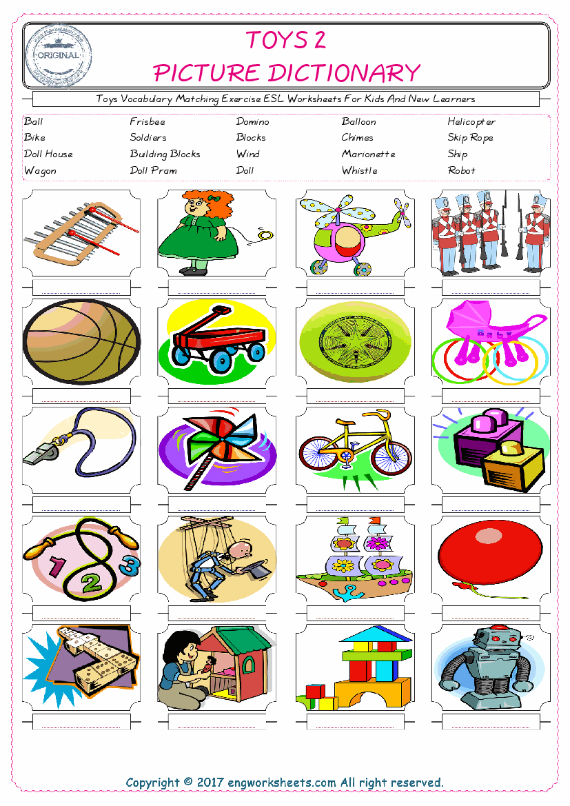 Vocabulary exercises for esl